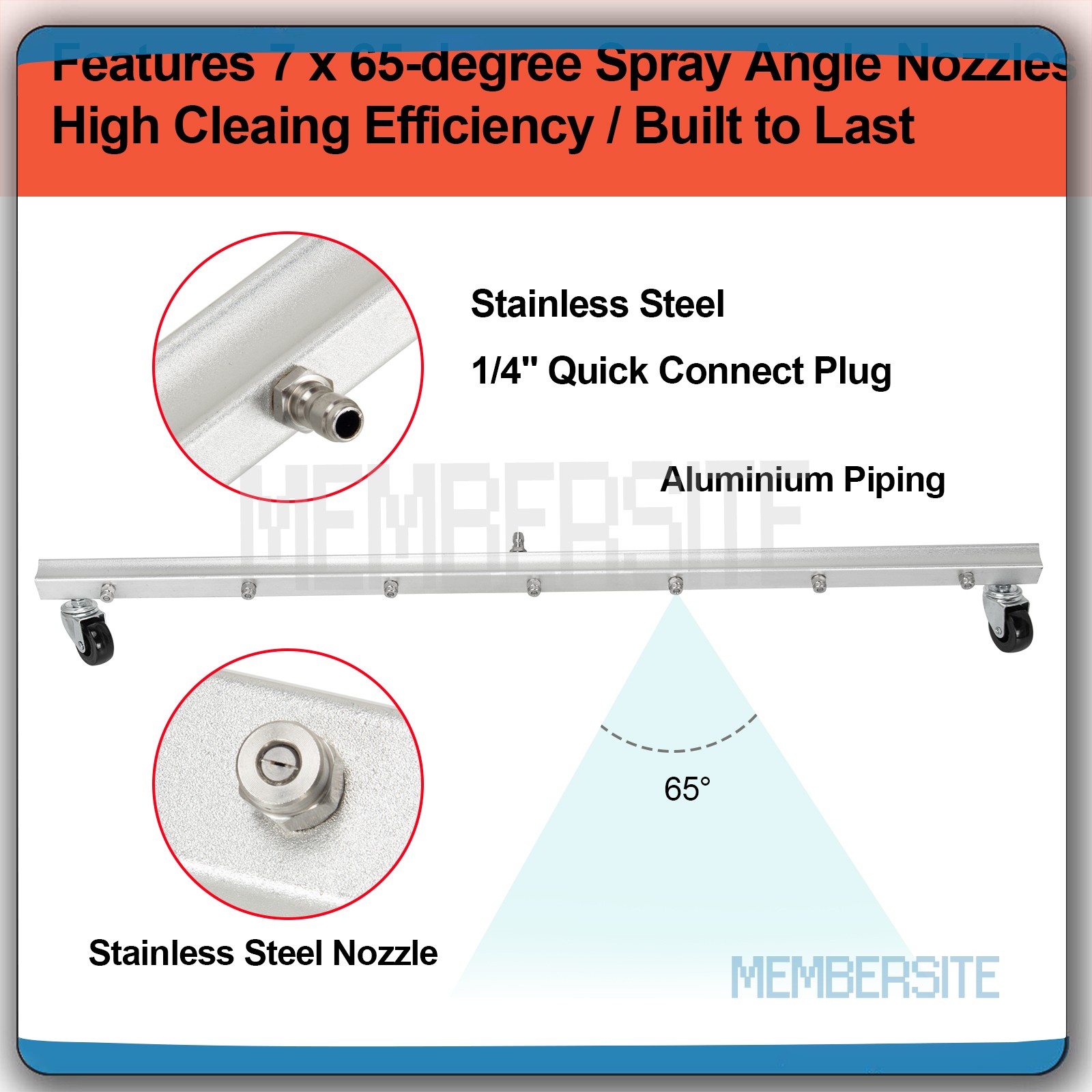 39.37″ Pressure Washer Undercarriage Cleaner Surface Car Chassis Washer 4000 PSI
