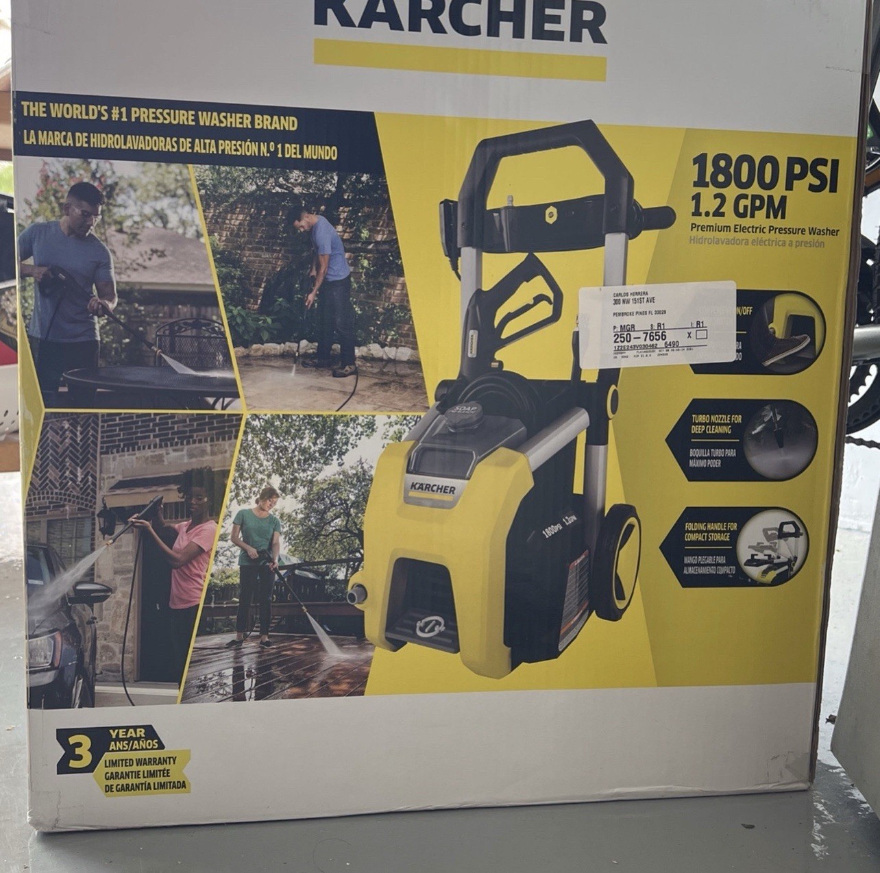 Karcher 1800 PSI Electric Pressure Washer 1800 PSI 1.2 GPM Portable
