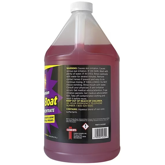 (8 pack) Purple Power Heavy-Duty Vehicle and Boat Pressure Washer Fluid, 1 Gallo
