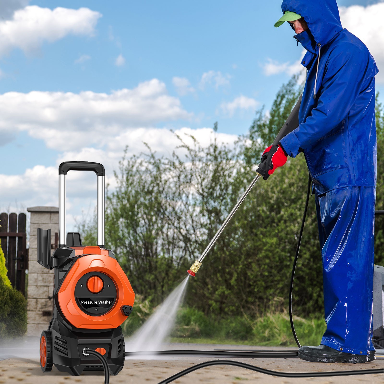 4200PSI 2.5GPM Electric Pressure Washer Portable Electric Power Cleaner Machine