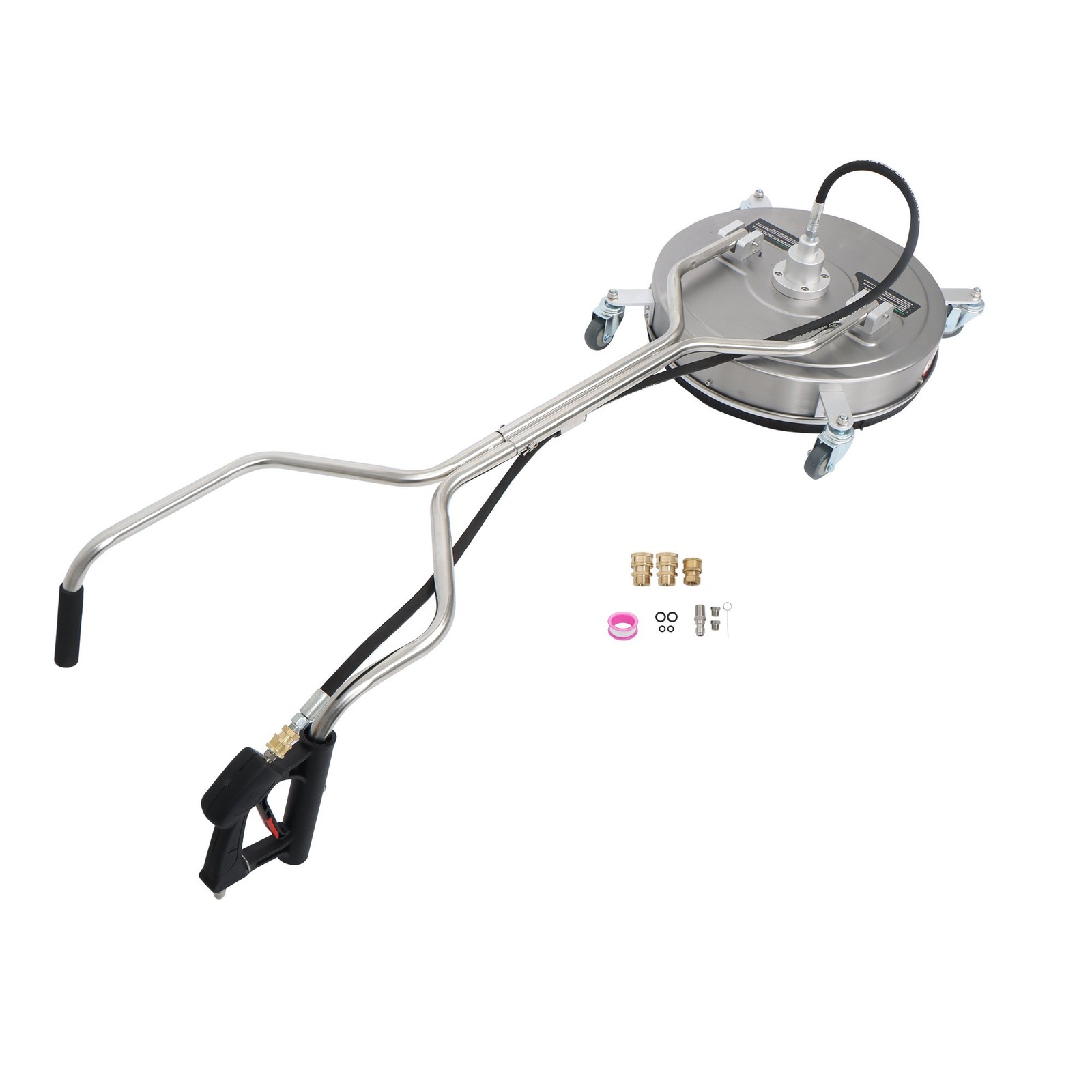 20″ Pressure Washer Surface Cleaner with Dual Handles and 4 Wheels Quick Connect