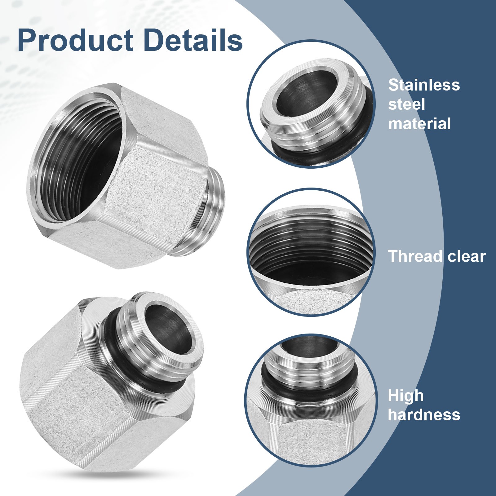 2Pcs Pressure Washer Adapter, G3/8″ Male to M22 Female Steel Fittings