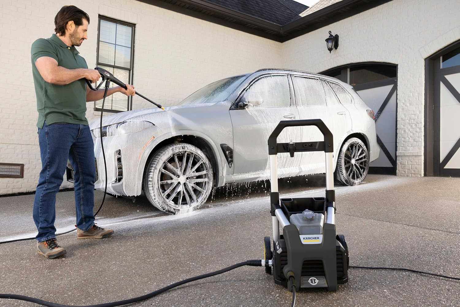 Kärcher Pressure Washer K1700B, CETA Certified, 3 Spray Nozzles, Detergent Tank,