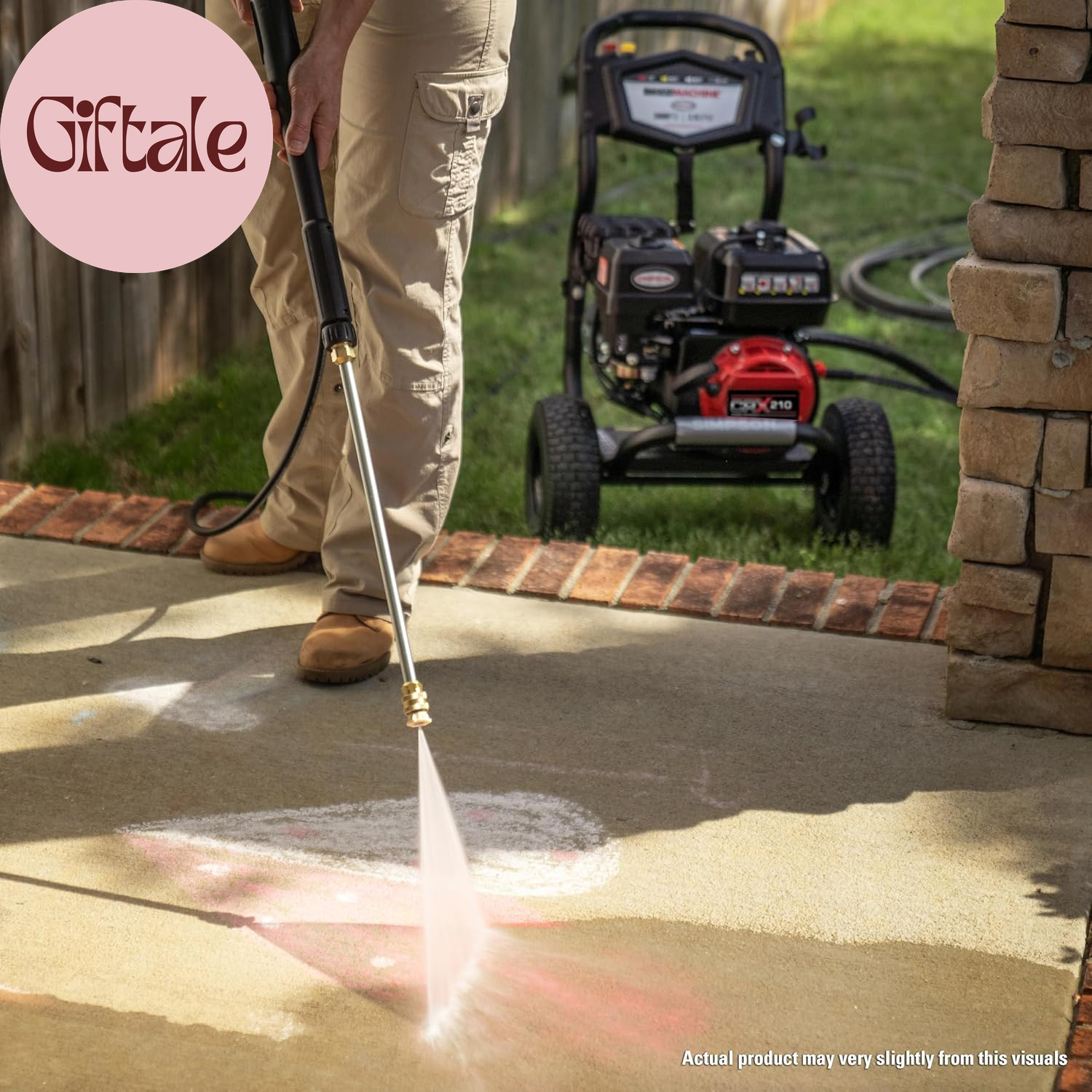 3400 PSI Gas Pressure Washer, 2.5 GPM Residential Power Washer, Cold Water, 25′