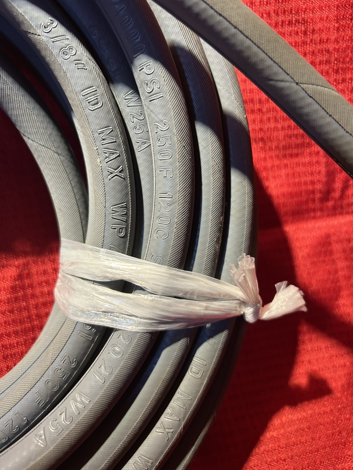 SEMPERJET PRESSURE WASHER Hose, W/QUICK CONNECTS, Gray, 3/8″, 50 Ft. 4200psi