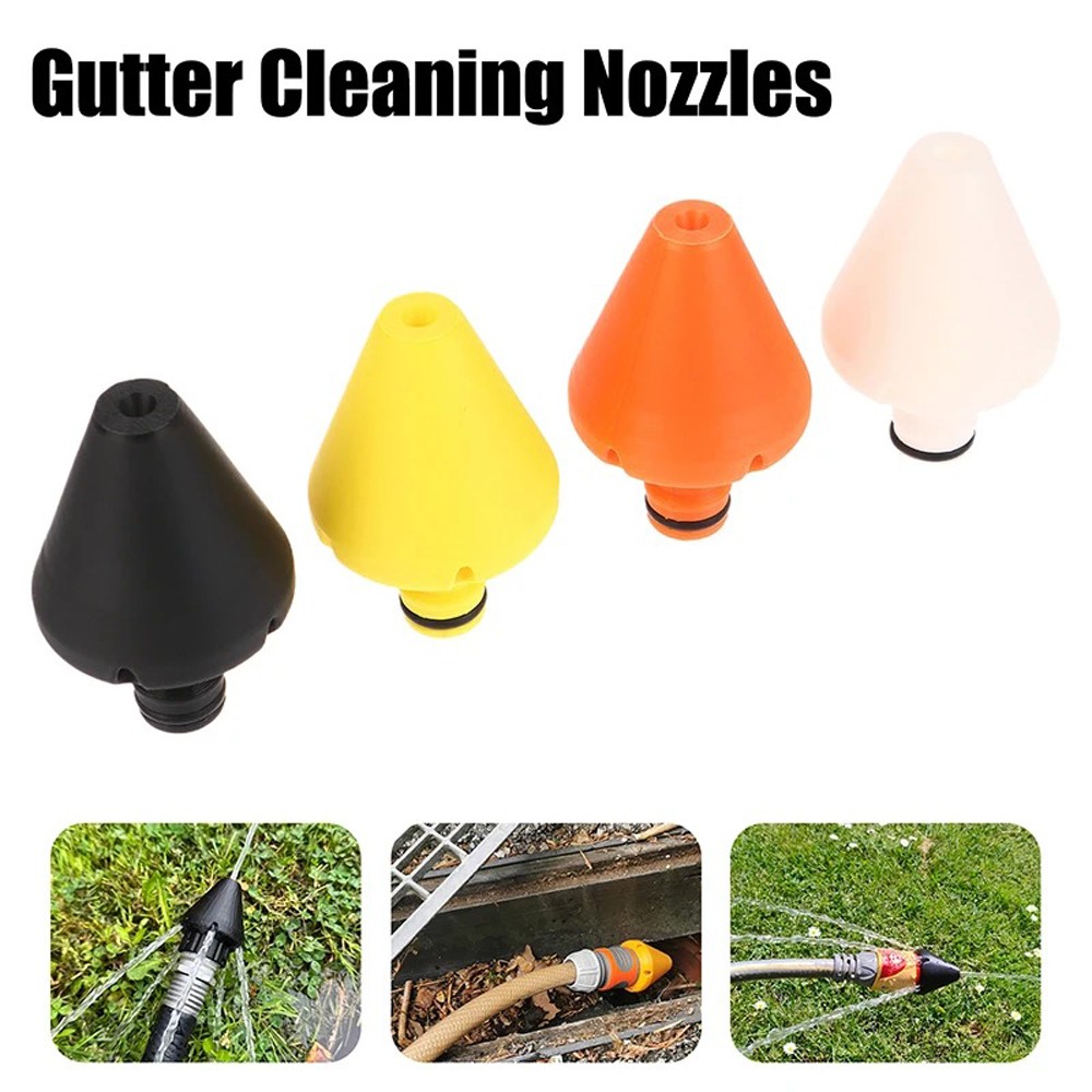 2-Pack Universal Garden Hose Nozzle for Drainage Ditch Cleaning Durable PLA Tool