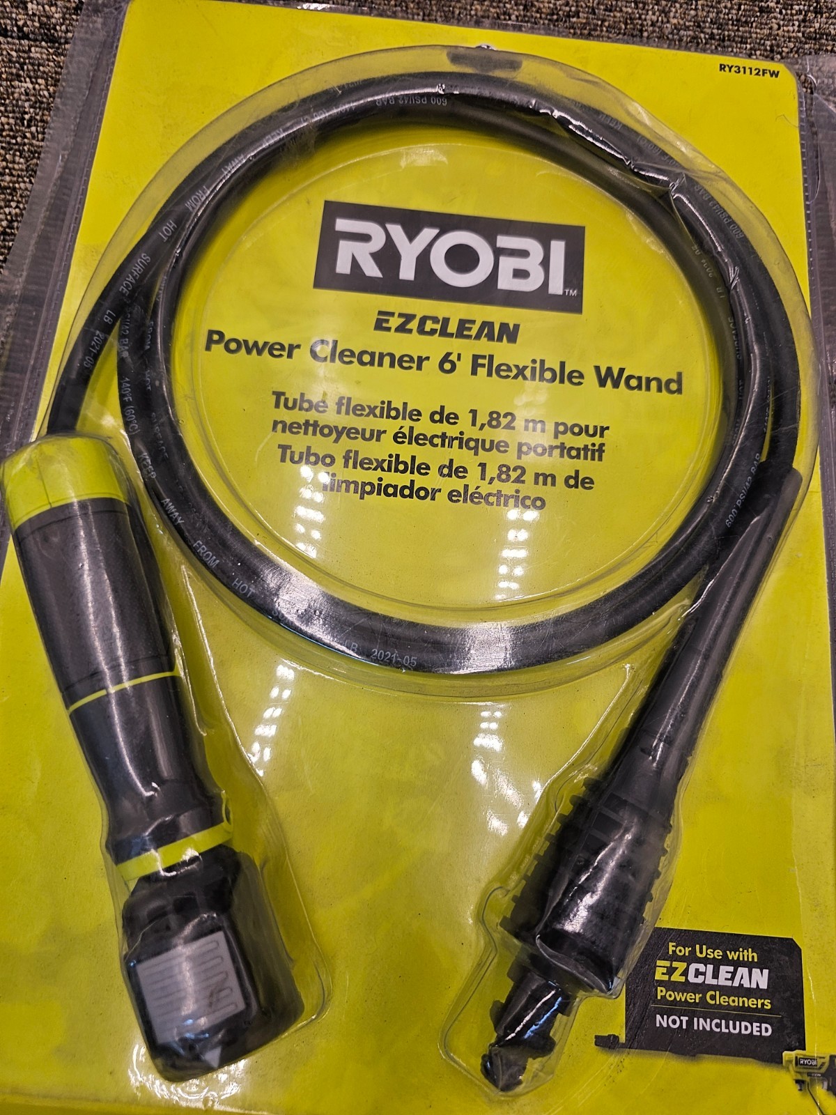 RYOBI RY3112FW EZCLEAN POWER CLEANER 6′ FLEXIBLE WAND