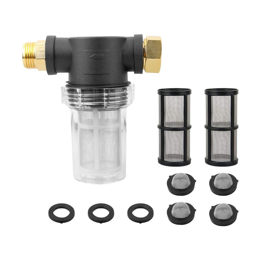 Garden Hose Inlet Filter for Pressure Washers with Extra Mesh and Washers