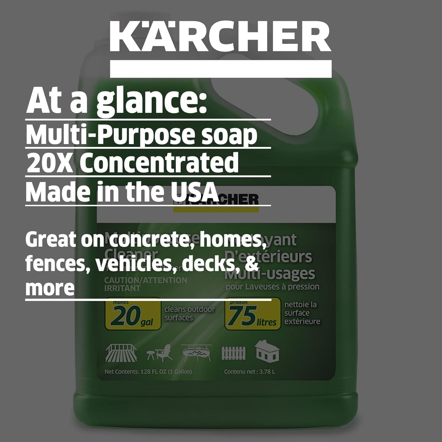 3000 PSI Electric Pressure Washer & Karcher Multi-Purpose Soap – 1 Gallon
