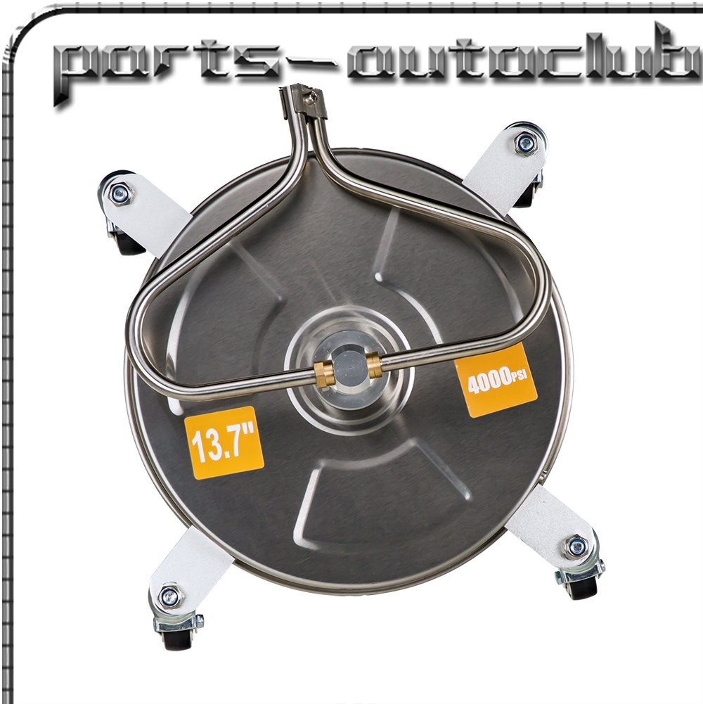 13.7″ Pressure Washer Surface Cleaner With 4 Wheels Stainless Steel Brand New