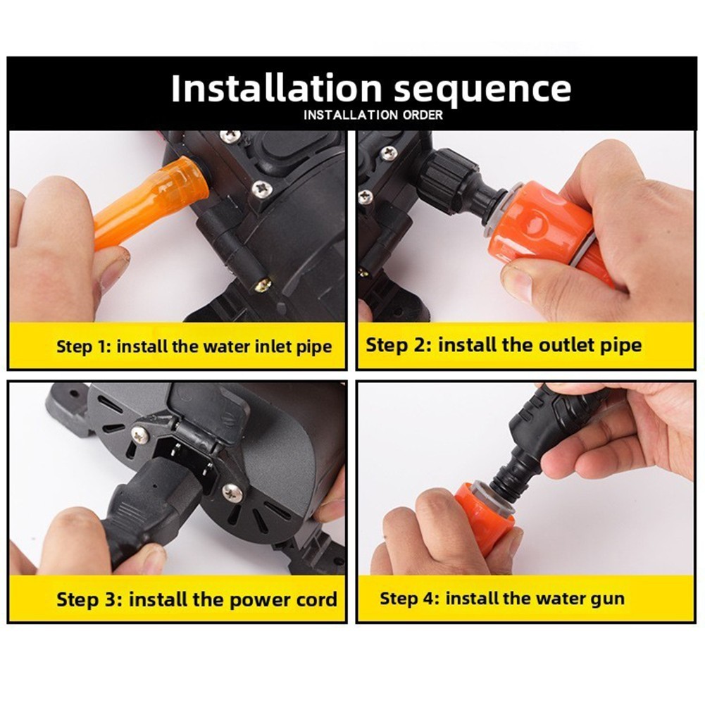 For Lawnmower 12V Car Washer Portable Sprayer For Camping Max Pressure 0.68MPa