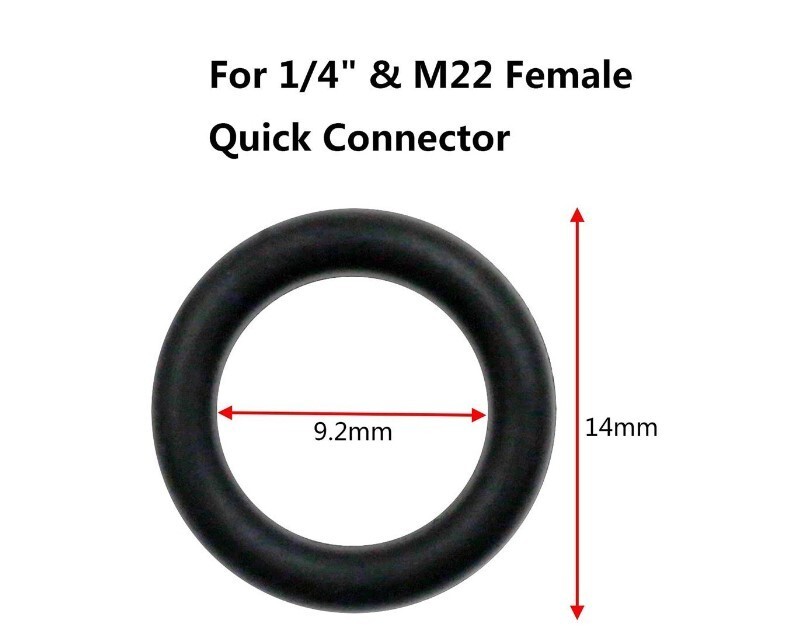 Pro-Parts 1/4″ Pressure Washer Quick Coupler EPDM Black O-Rings 50 Pack