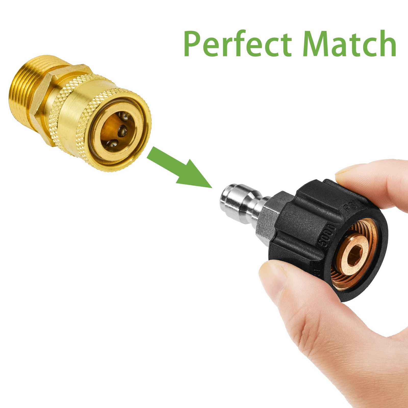 Pressure Washer Adapter Sets, M22 14mm to 1/4” Quick Connect Fittings kits, …