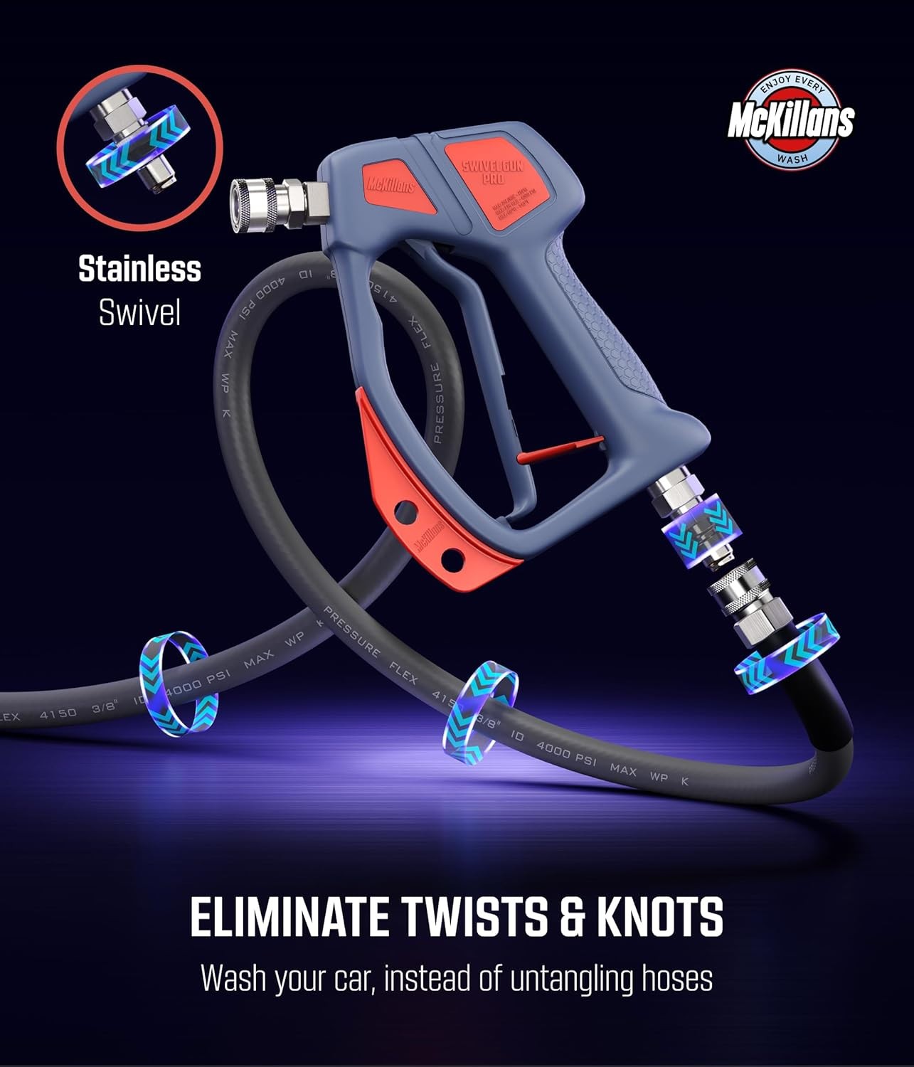 Mckillans® Swivel Gun Pro – Swivel High Pressure Water Handle with 3/8″ Male Plu