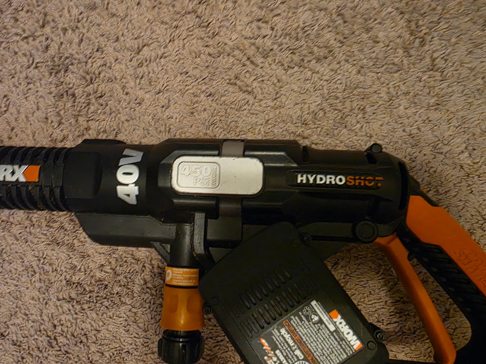 WORX HYDRO SHOT, 450PSI,40V,2 BATTERIES, 1 CHARGER, Model #WG644