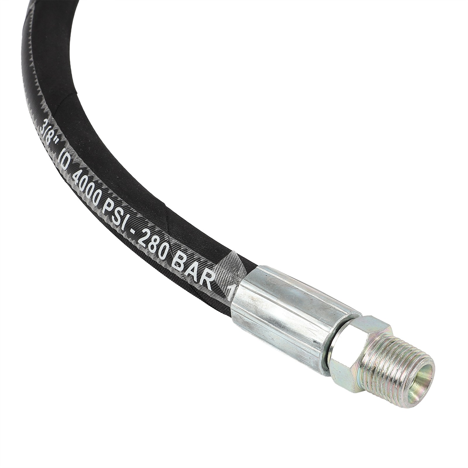 4000PSI Pressure Washer Whip Hose – Swivel 4 FT 3/8 NPT Solid + M22 Female