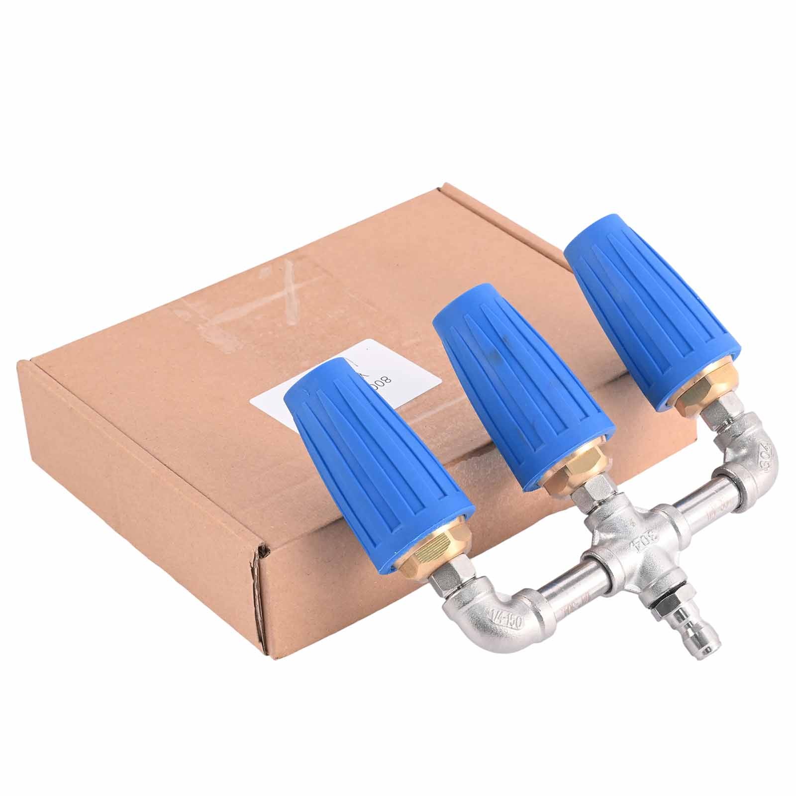 Triple Turbo Pressure Washer Nozzle 4000 PSI 1/4″ Quick Connect M22 Brass Head ！