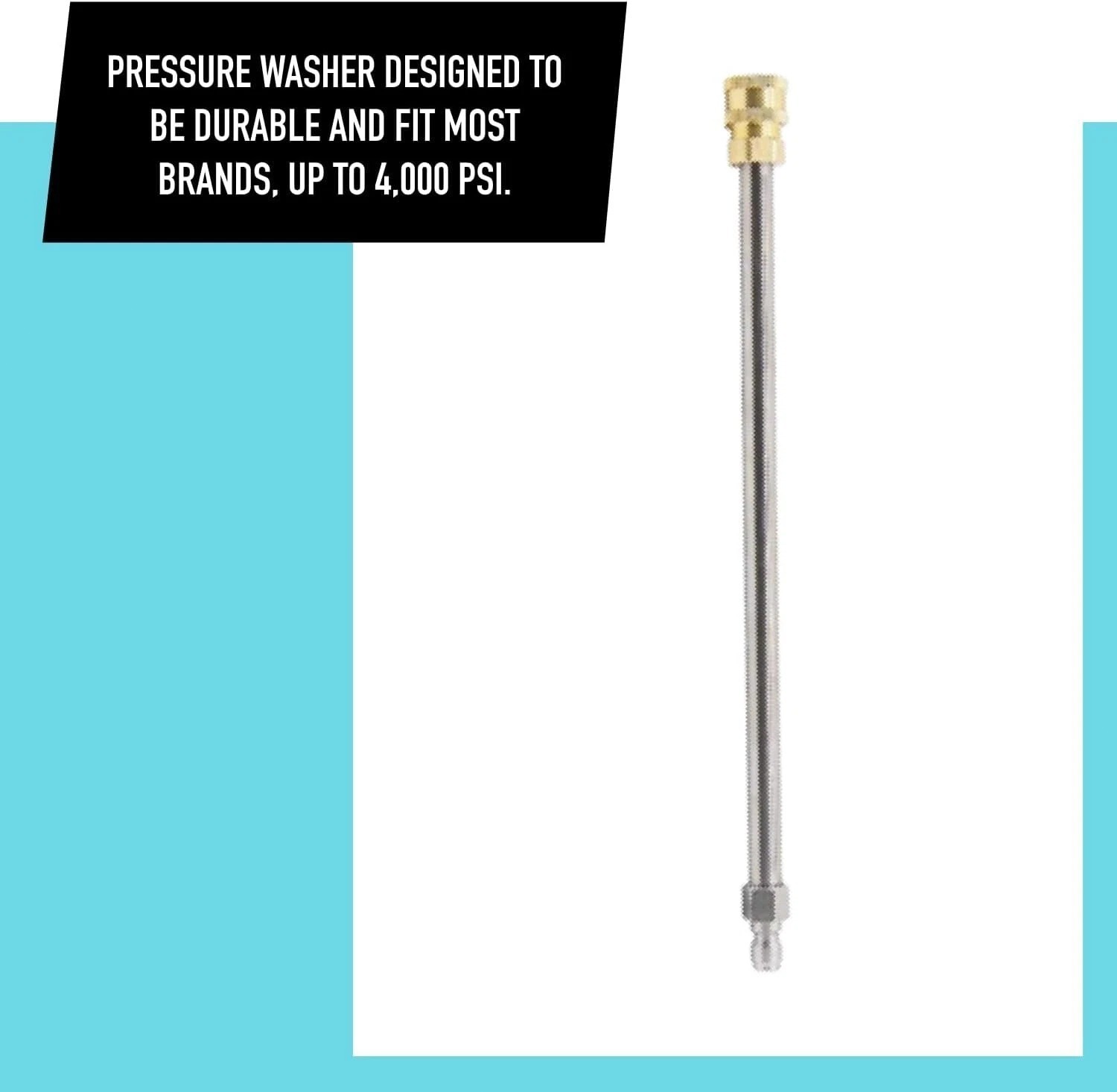 Pressure Washer Extension Wand, 17 Inch Stainless Steel, Power Lance, 1/2 Pack