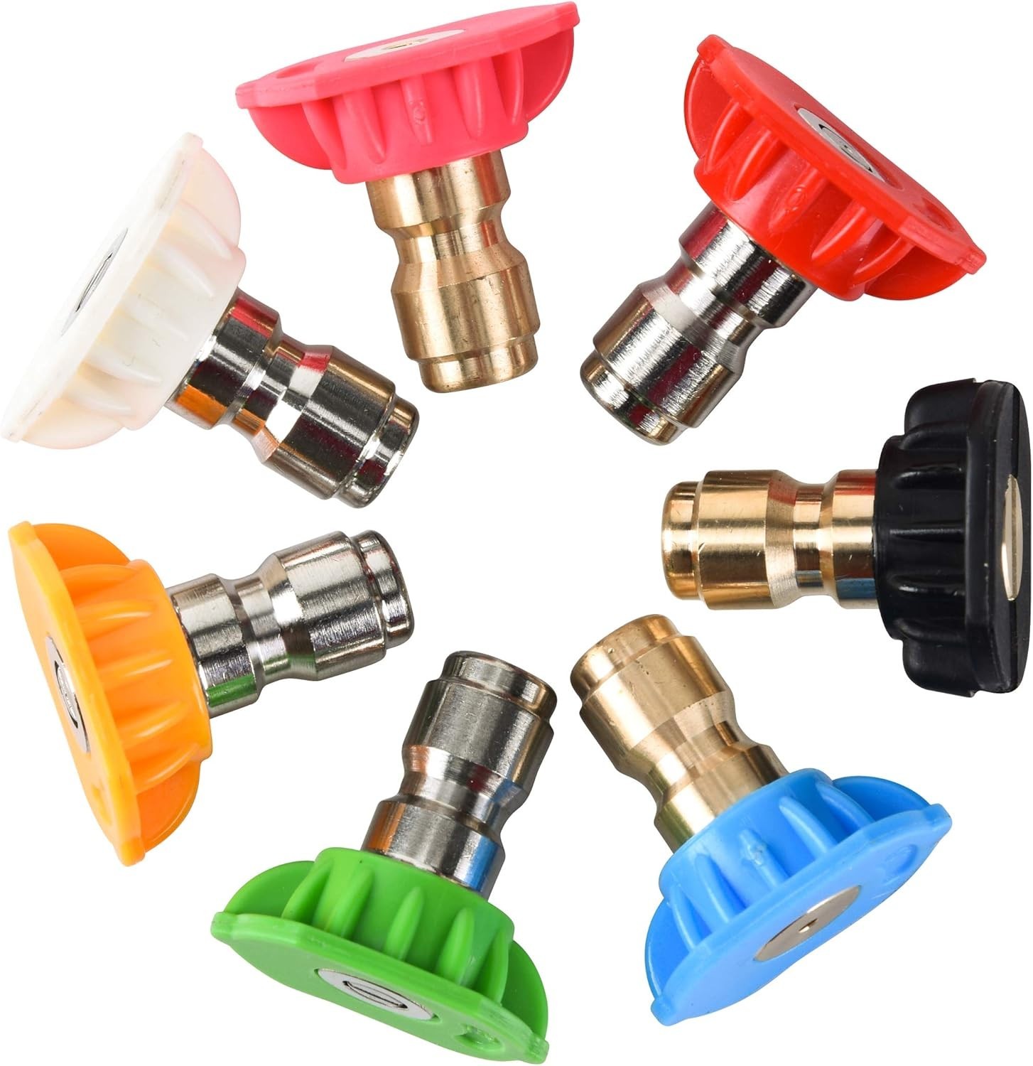 High-Performance Pressure Washer Nozzles Set – 7 Tips, Quick Connect, 4000 PSI