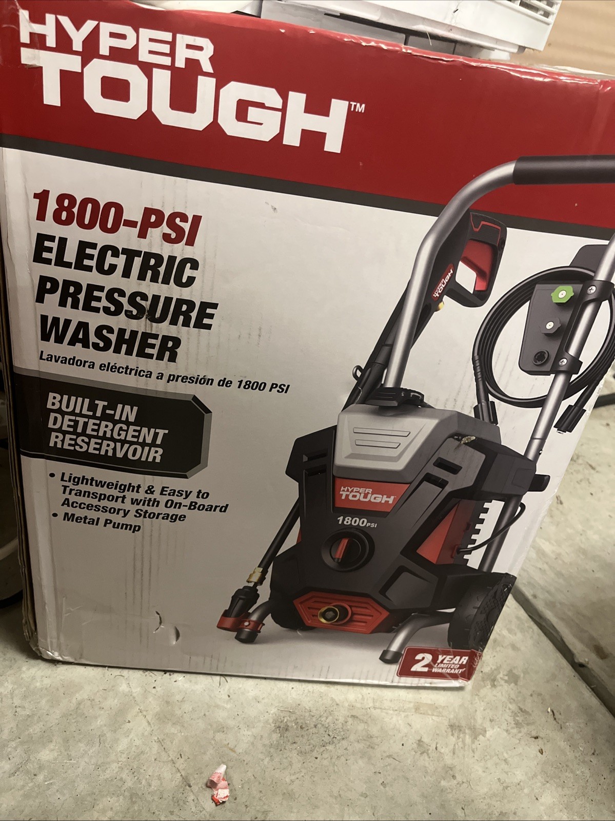 Hyper Tough 1800-PSI Electric Pressure Washer with Turbo Nozzle