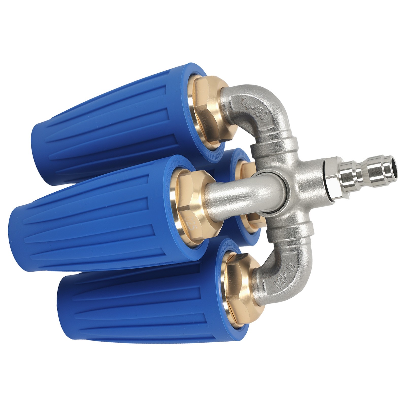 360° Rotating Pressure Washer Four Turbo Nozzle Quick Connect Rotating Steel