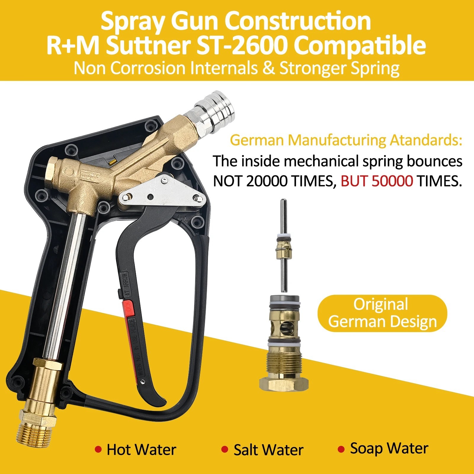 Pressure Washer Gun M22 14mm Aluminum Foam Cannon Adjustable Spray Swivel Kit