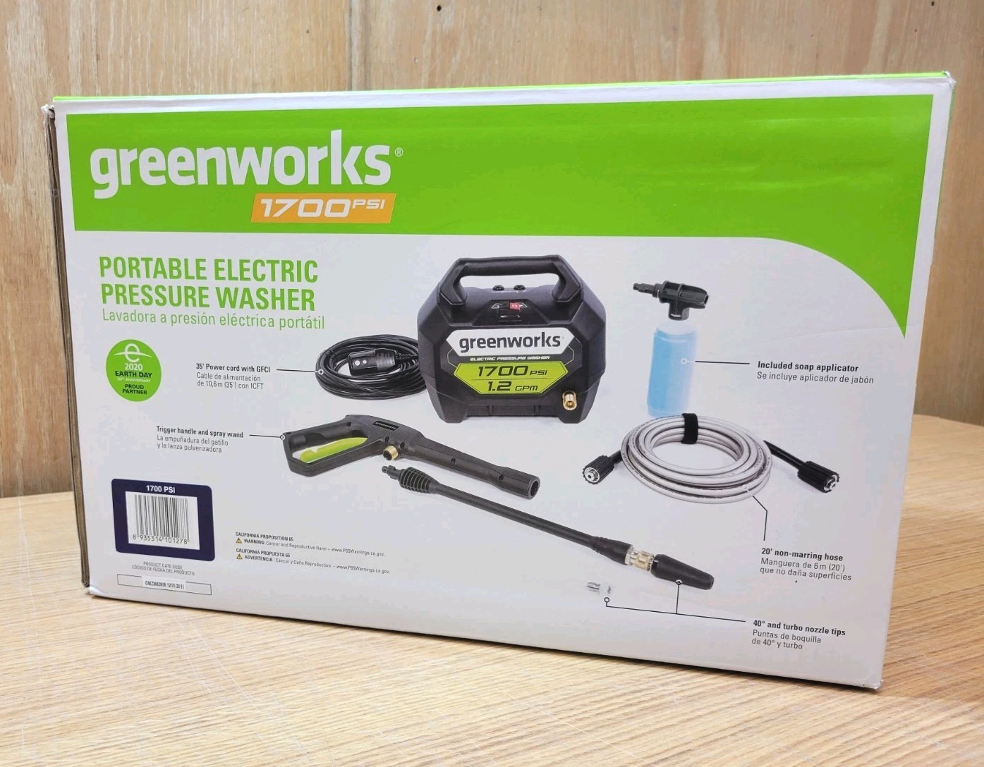 Greenworks 1700 PSI Portable Electric Pressure Washer Kit | BRAND NEW