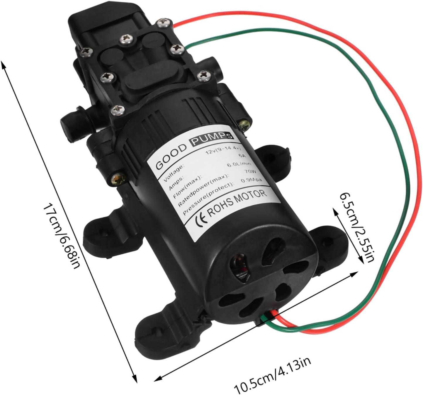 12v Diaphragm Pump for Car Washing Sprayer Pressure Auto Restart Non-corrosive