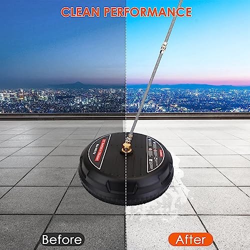 TEQHOME 15” PRESSURE WASHER SURFACE CLEANER, 4000PSI POWER SURFACE CLEANER
