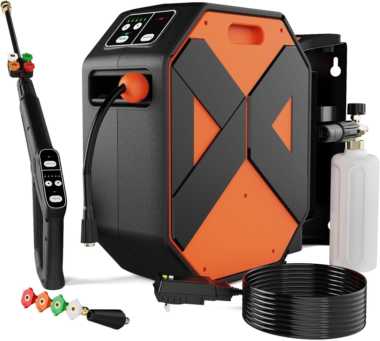 Electric Wall Mounted Power Washer -5000 PSI 3.4 GPM Adjustable Pressure Washer