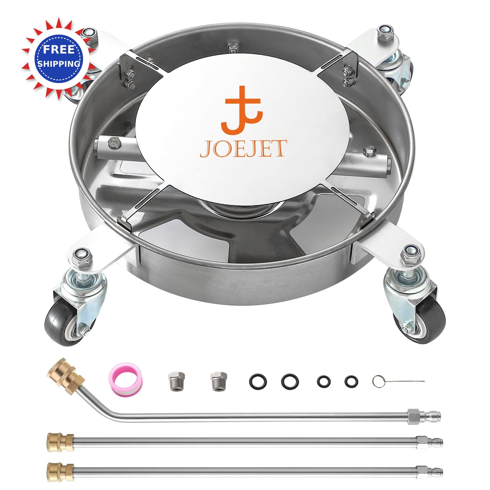 Undercarriage Pressure Washer Attachment 14 Inch JOEJET Cleaner Wheels Power