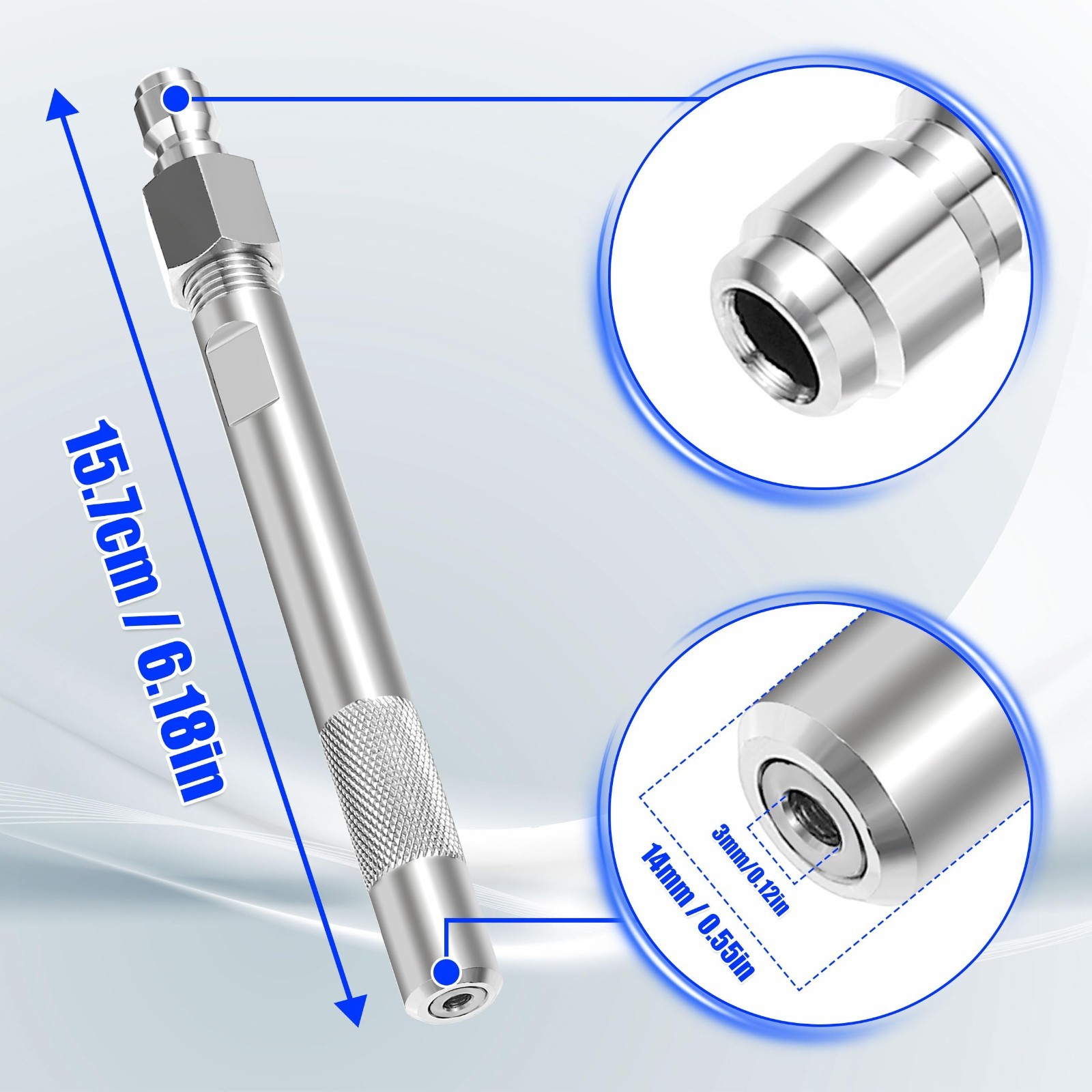 Long Range Chemical Nozzle for Pressure Washer, 1000-6000 PSI, 1/4″ Quick Connec