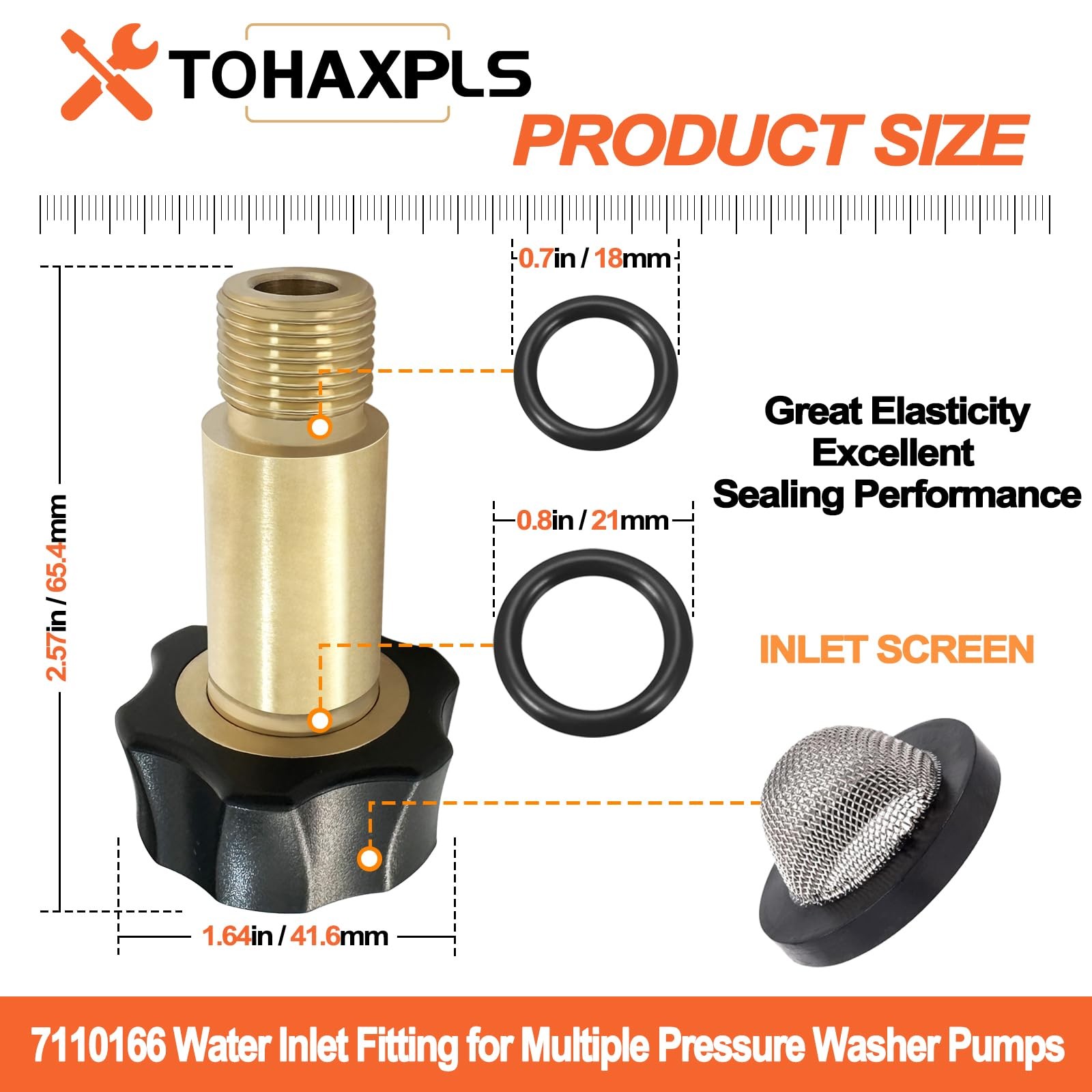 7110166 Pressure Washer Pumps Water Inlet Fitting with Simpson Pressure Washe…