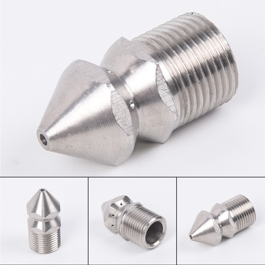 Washer Nozzle Cleaner Sewer Head Hose Drain 3/8BSP Male Steel Brass Rustproof