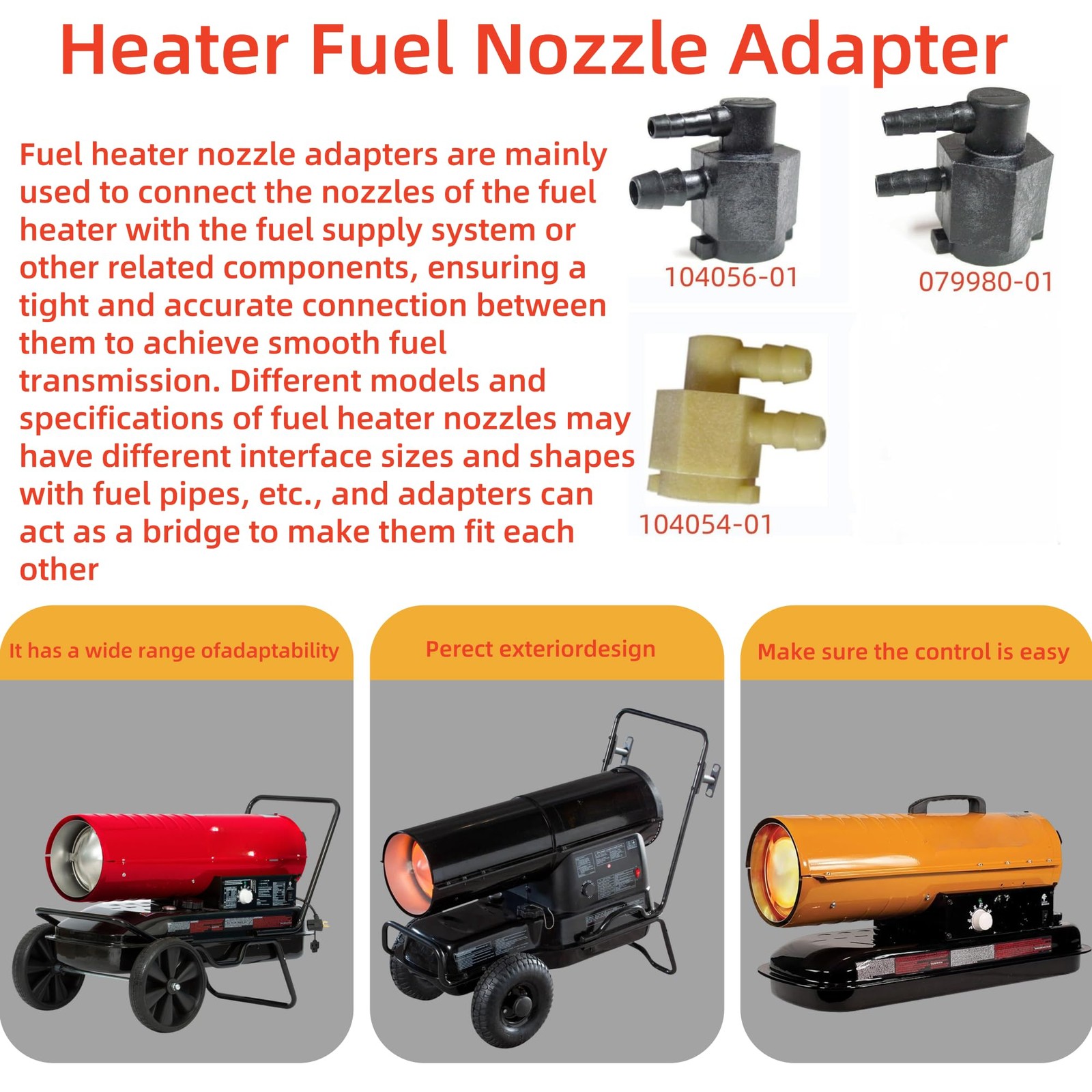 Dgdhf Replacement Heater Nozzle 1/8″，5/32″，5/16”, As shown in the picture