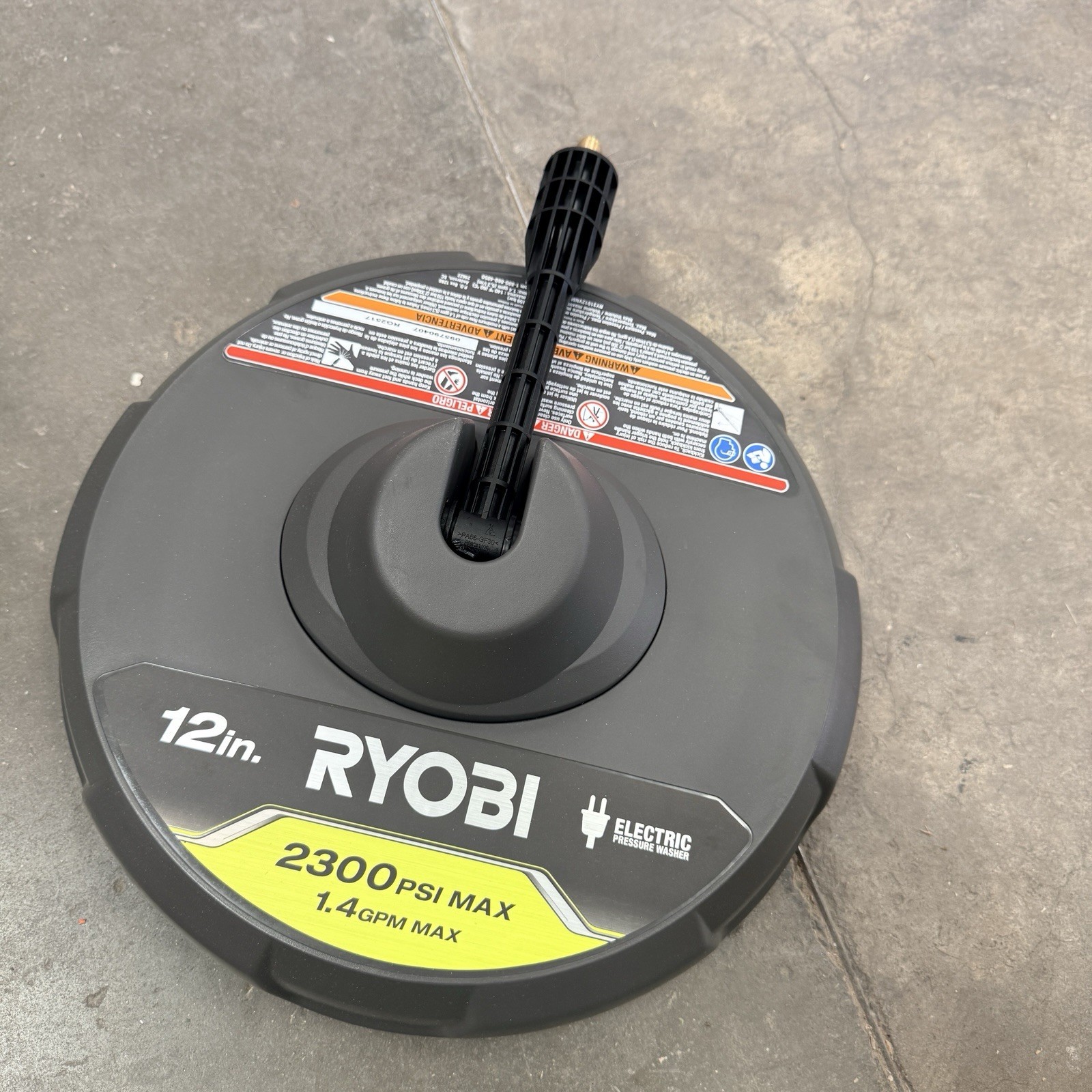 RYOBI 12 in. 2,300 PSI Electric Pressure Washers Surface Cleaner