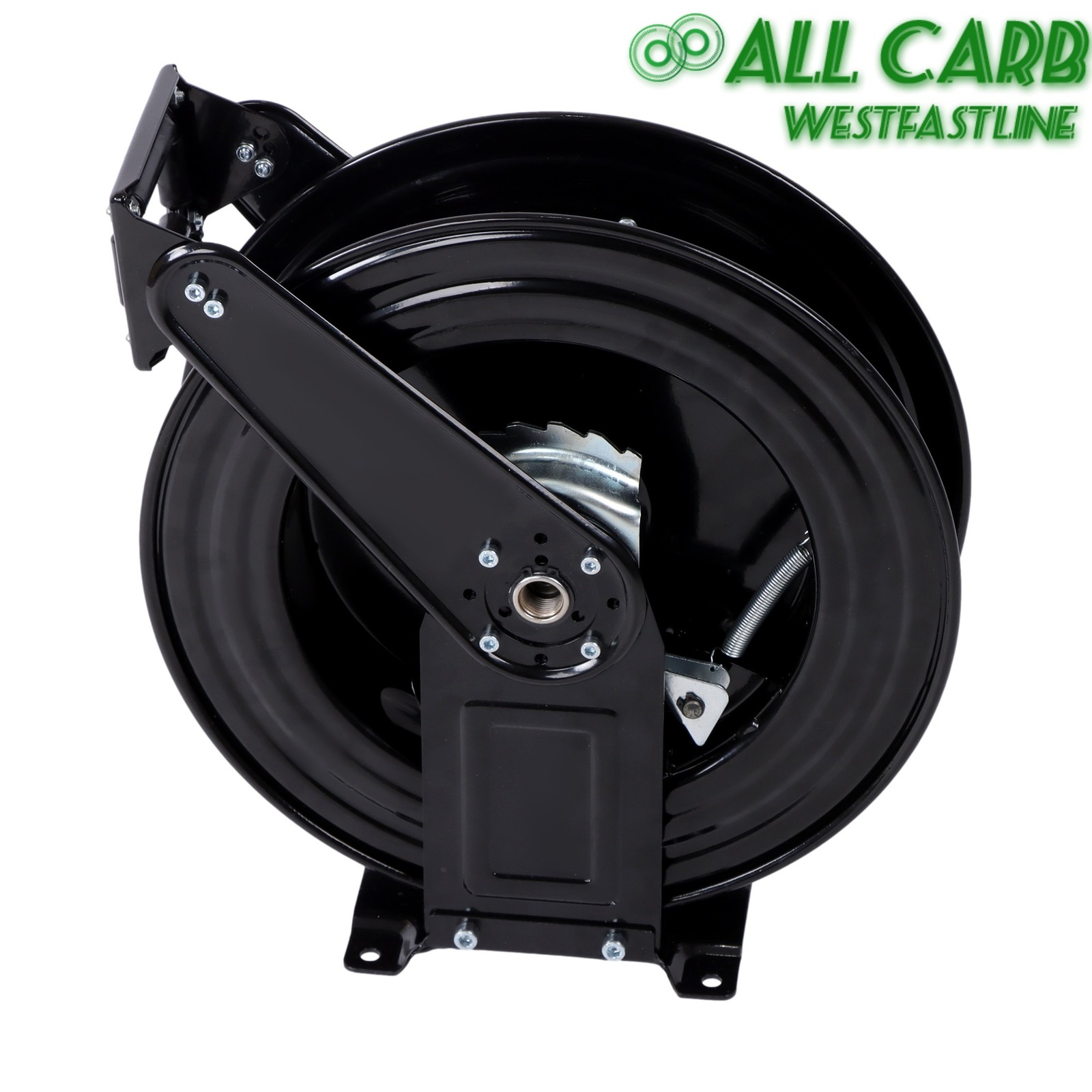 With Swivel Arm Auto-Retractable Pressure Washer Hose Reel 50FT x 3/8″ 4000 PSI