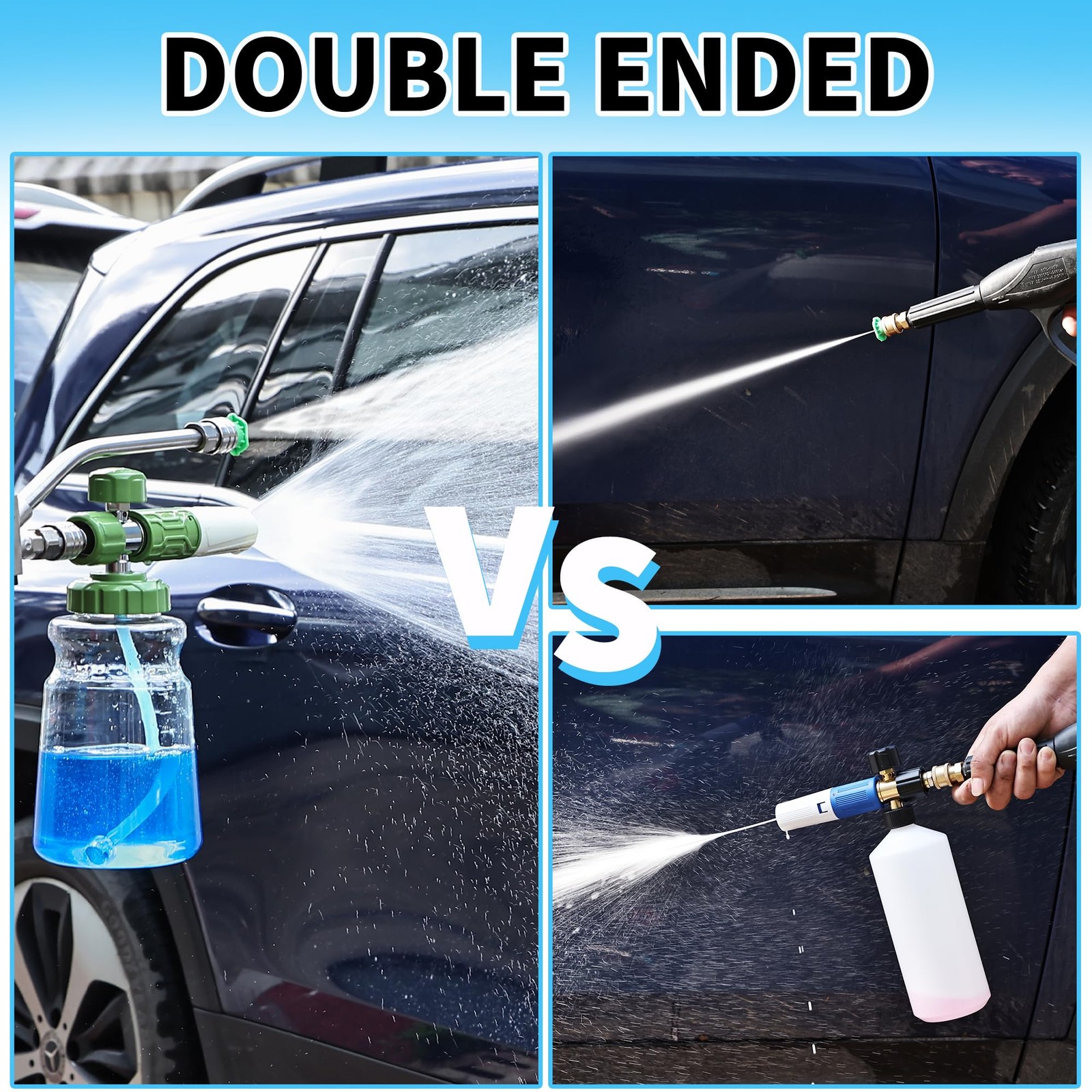 Foam Cannon Dual Connector Accessory,Pressure Washer Double Tip Attachment fo…