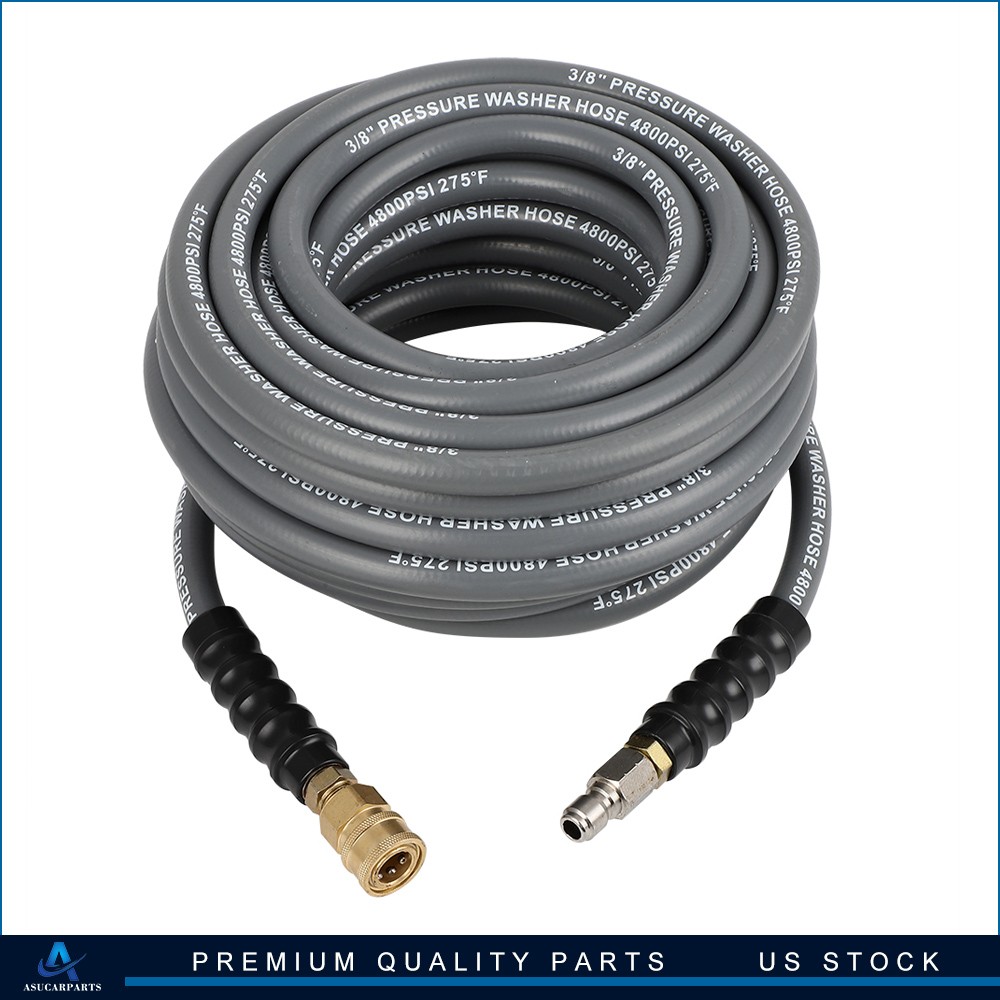 Brand New 50′ x 3/8″ 4800psi High Pressure Washer Hose Gray
