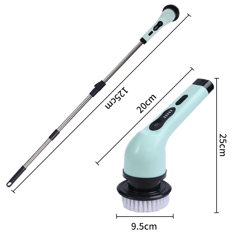 Electric Cleaning Brush 2-gear Electric Rotary Floor Scrubber Wireless Cordless