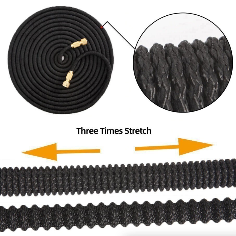 25ft, 50ft, 75ft, 100ft, Expanding Water Hose No-Kink Garden Hose with Nozzle