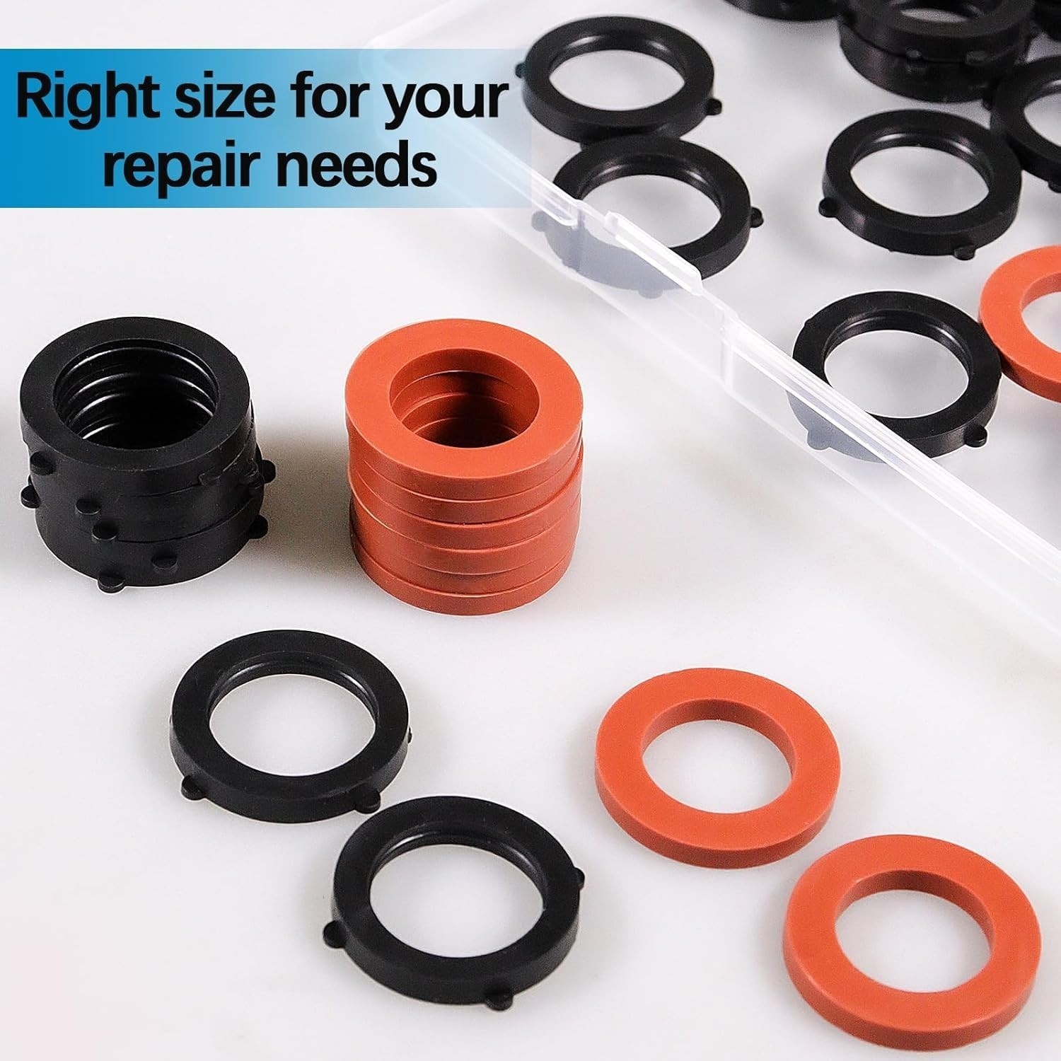 Arandelas De Goma Para Manguera 3/4”, Sellos Resistentes, Pack 80 Unidades NUEVO