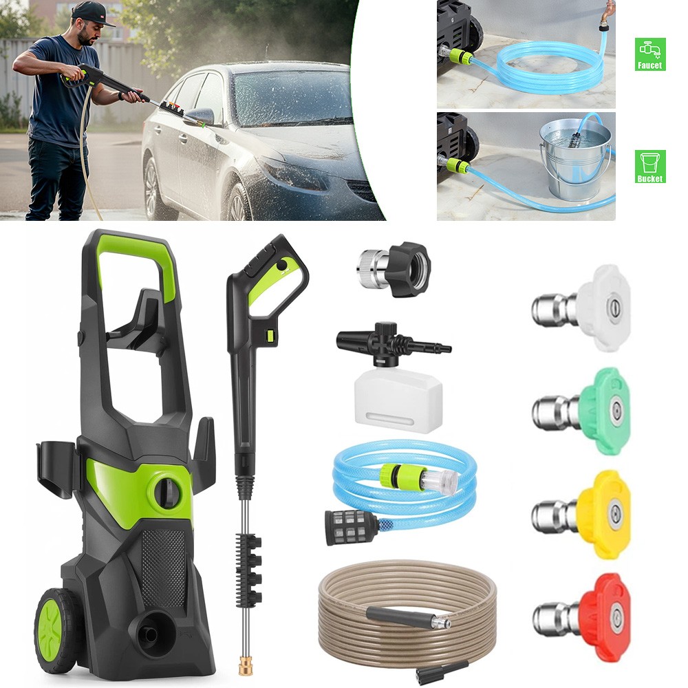 Pressure Washer Power Washer with Foam Cannon High Pressure Cleaning Machine NEW