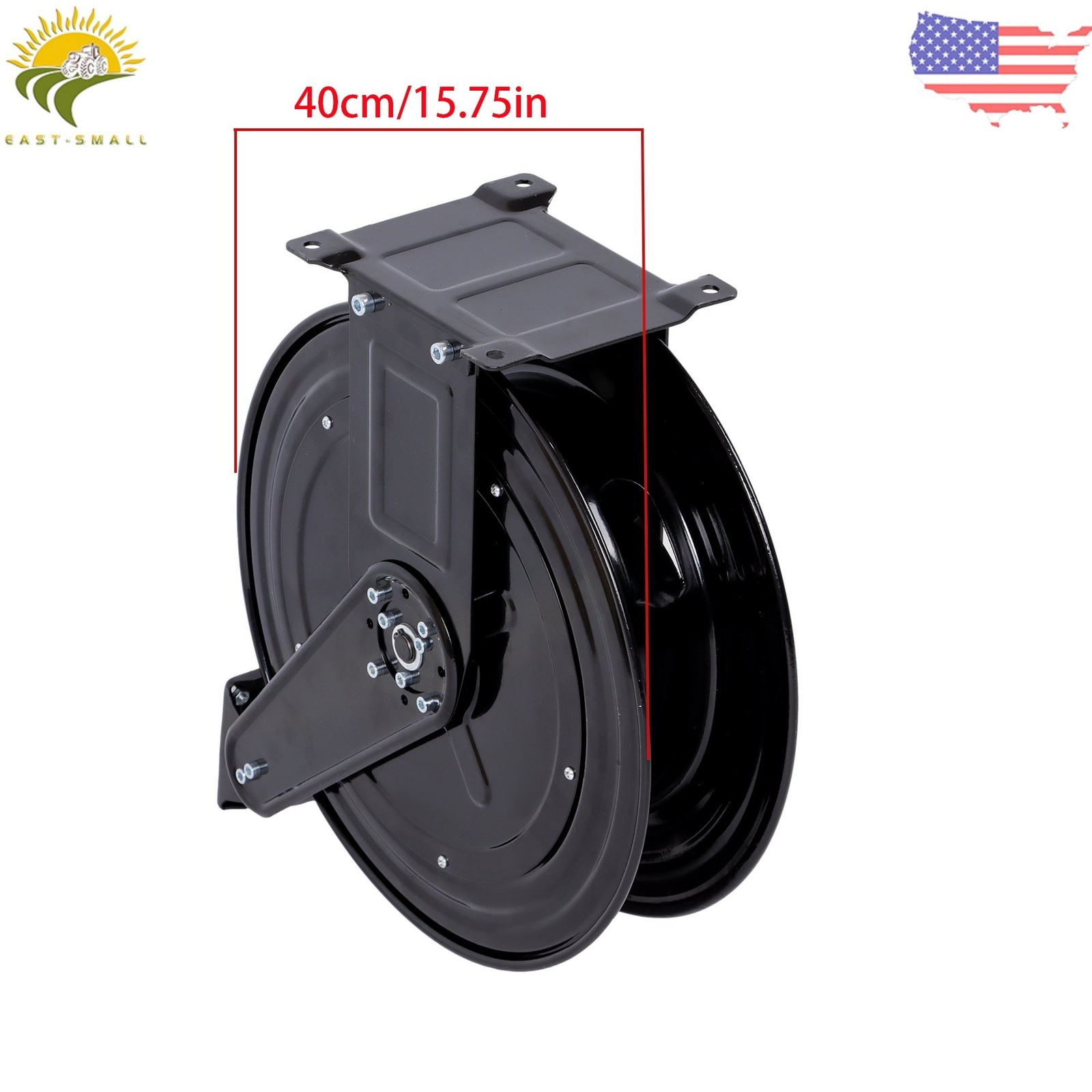 3/8″ X 50 FT High Pressure Washer Hose Reel for Water/Air/Oil Auto-Retractable