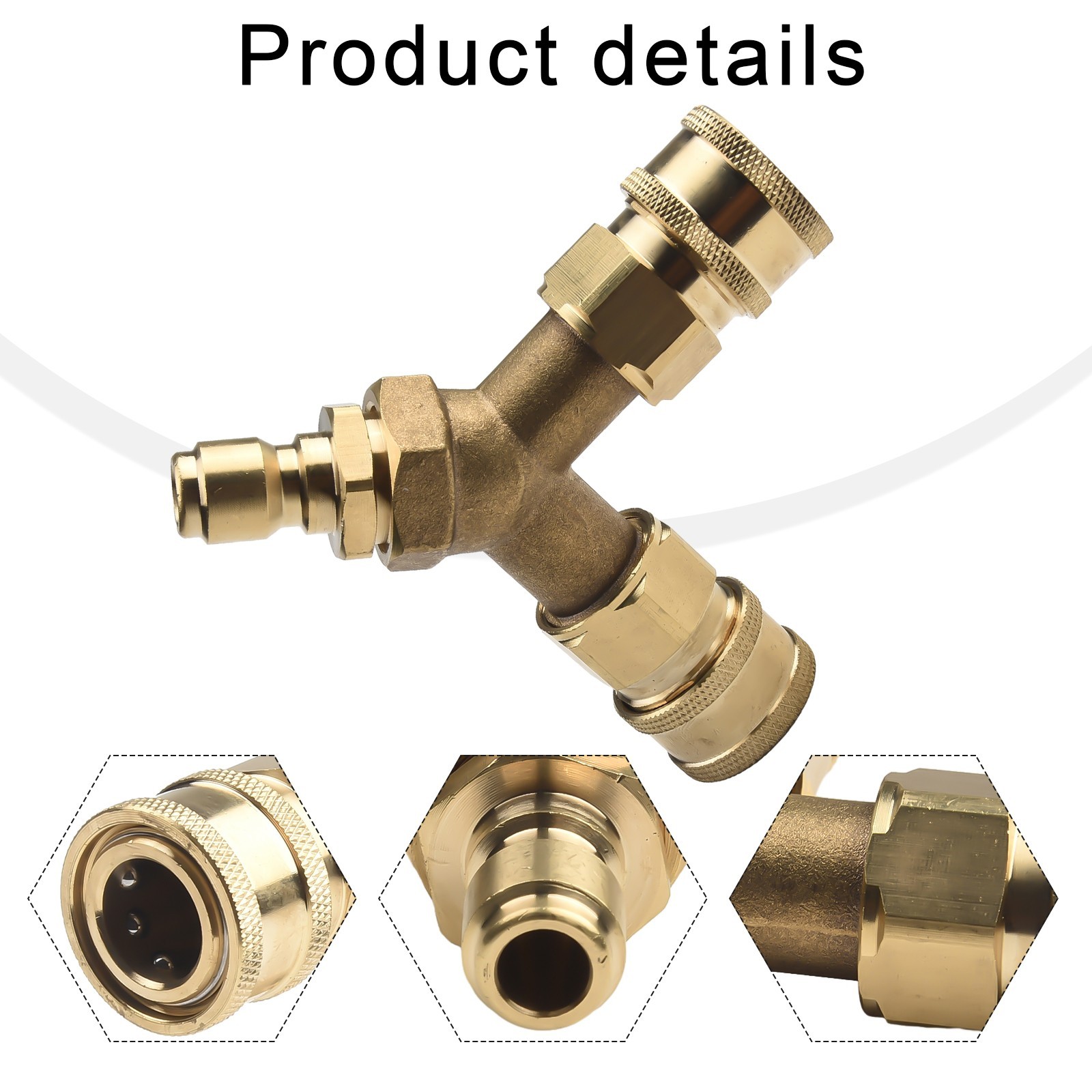Washer Tee Splitter Brass Dual System For 4.0 GPM Gold Splitter 3/8 Inch