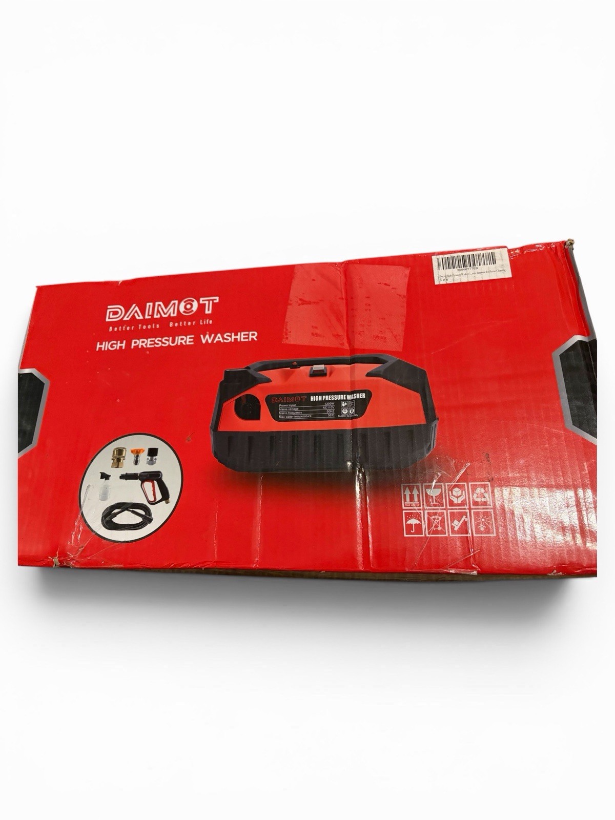 DAIMOT 1800 PSI Electric High Pressure Washer 1200W – New Open Box