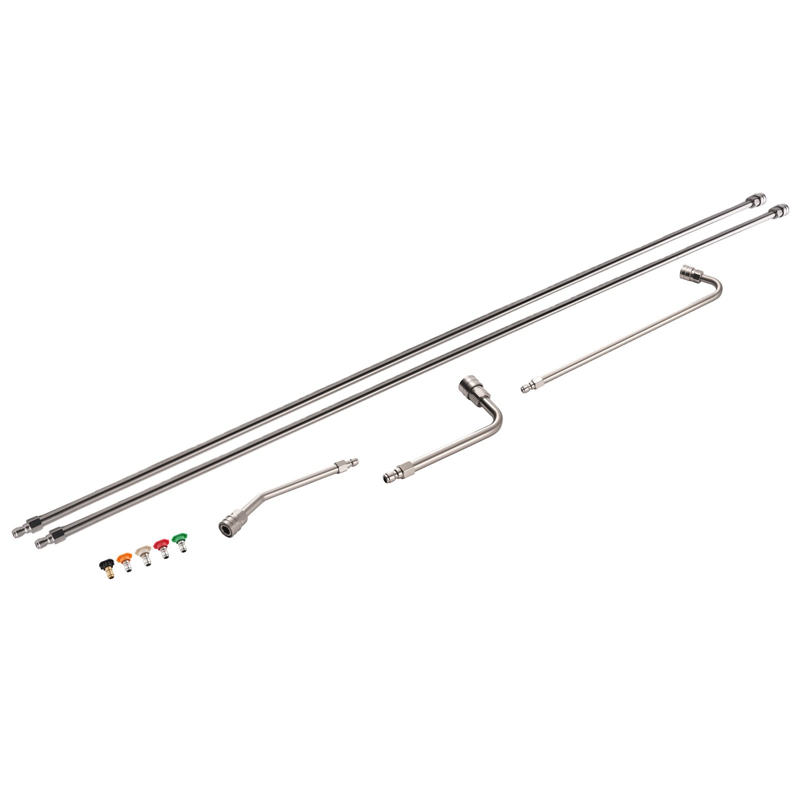 60″ Pressure Washer Extension Rod 2PCS with Curved Wands & Spray Nozzles