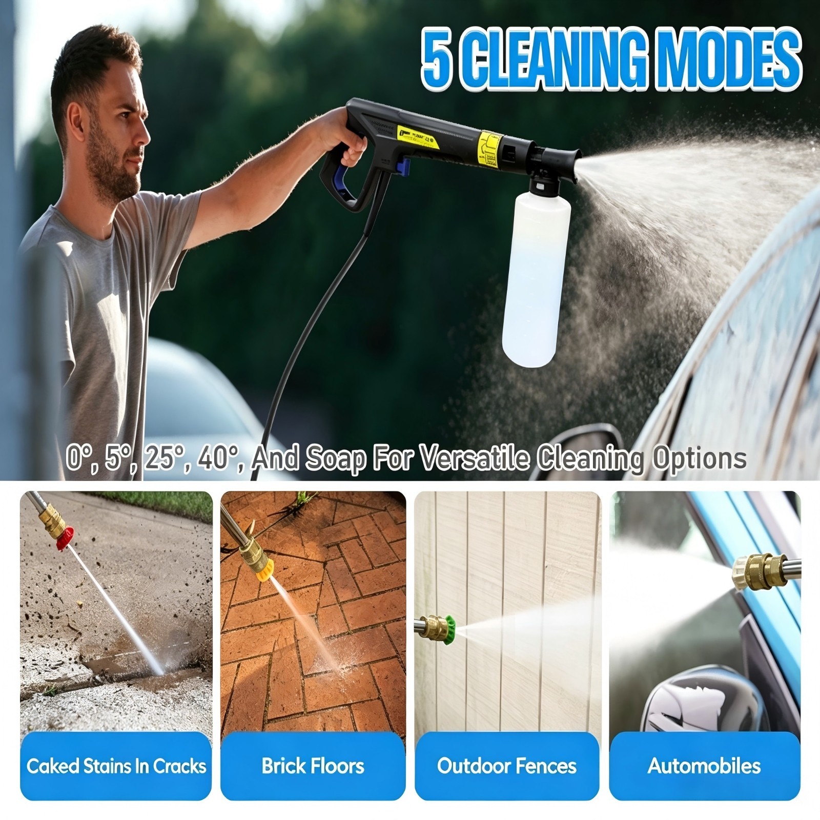 4200PSI 3.7GPM Electric Pressure Washer Portable Electric Power Cleaner Machine
