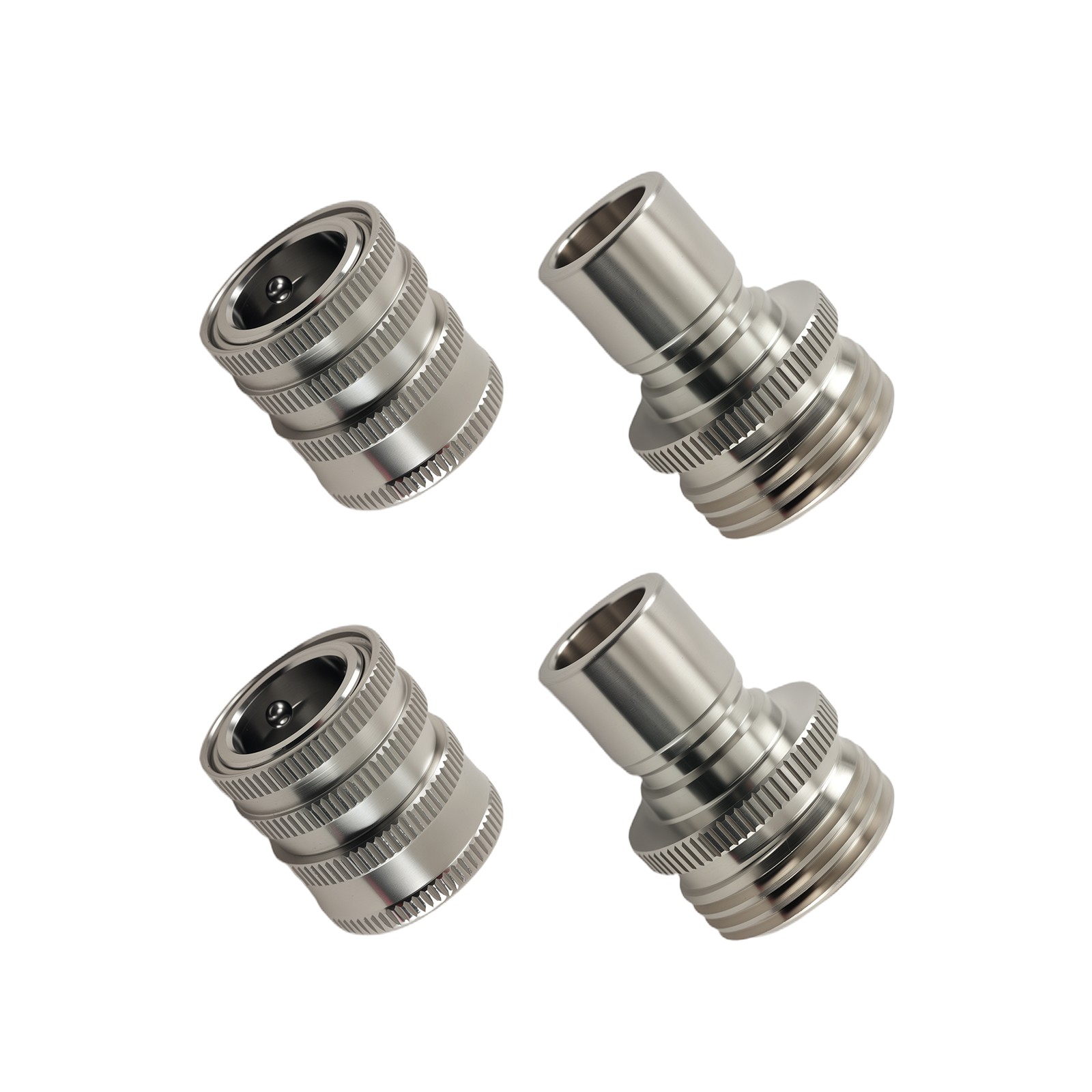 3/4in Garden Hose Pressure Washer Adapter Kit Stainless Steel Fitting 4Pcs