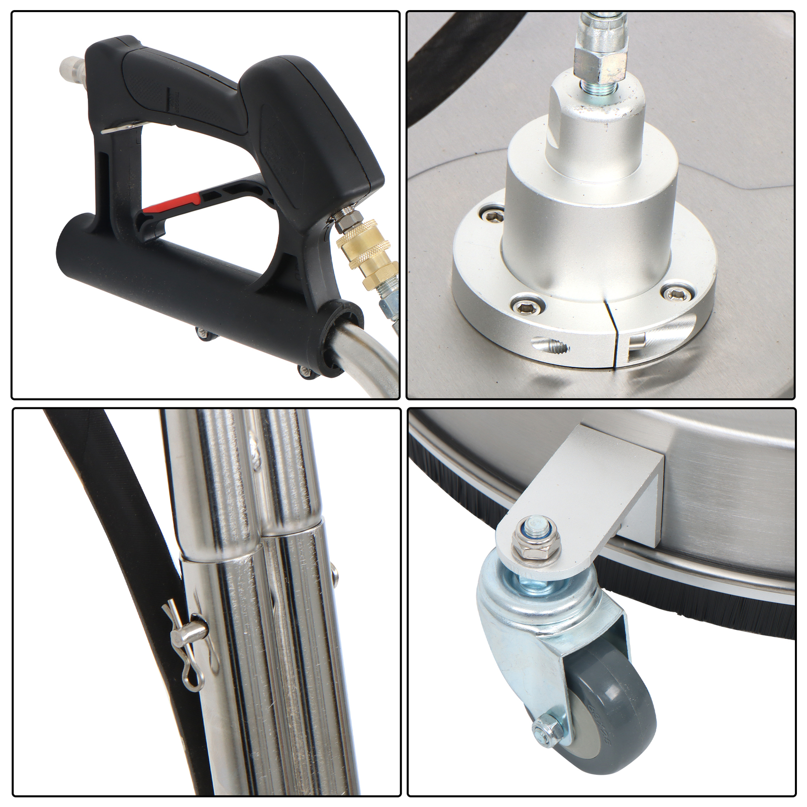 20 inch Pressure Washer Surface Cleaner w/ Handles & Wheels Quick Connect